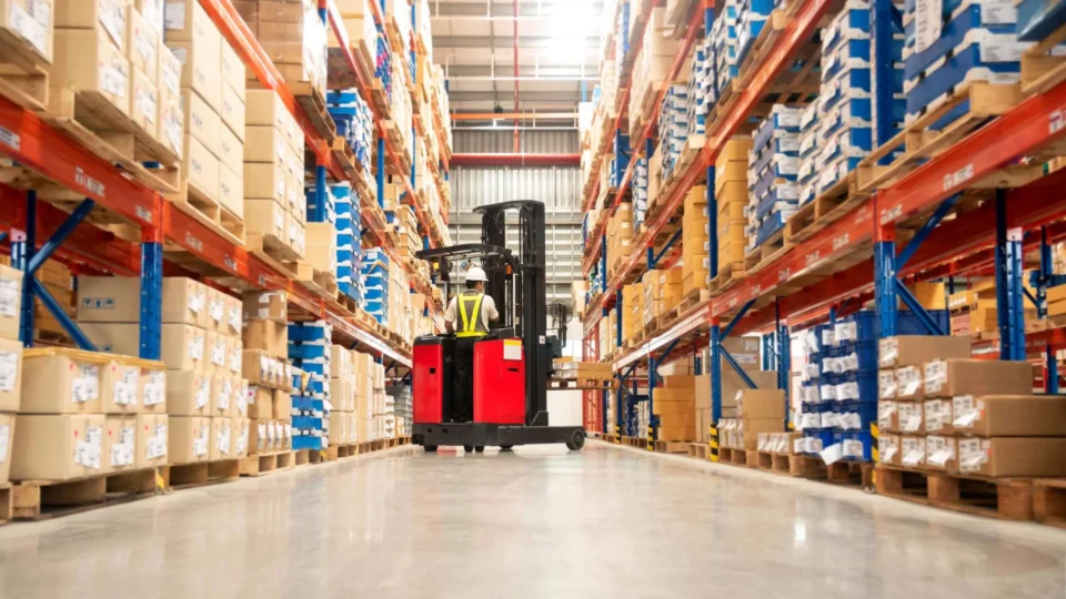 Optimisation de l'espace en entrepôt logistique industriel de stockage