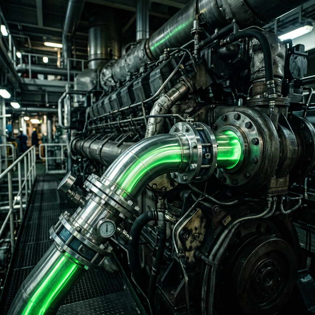 Moteur de navire propulsé à l'éthanol et carburant écologique