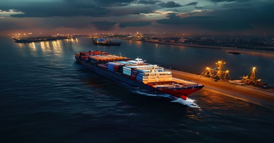 Navires de fret maritime traversant le détroit d'Ormuz sous tension